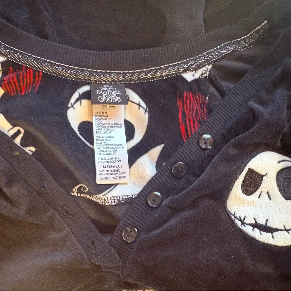 Nightmare Before Christmas Pajama Set Disney Top Bottoms Jack Sally - Picture 5 of 9